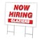 Signmission Now Hiring Glaziers Yard Sign & Stake outdoor plastic coroplast window, C-2436-DS-GLAZIERS C-2436-DS-GLAZIERS - alternate 1